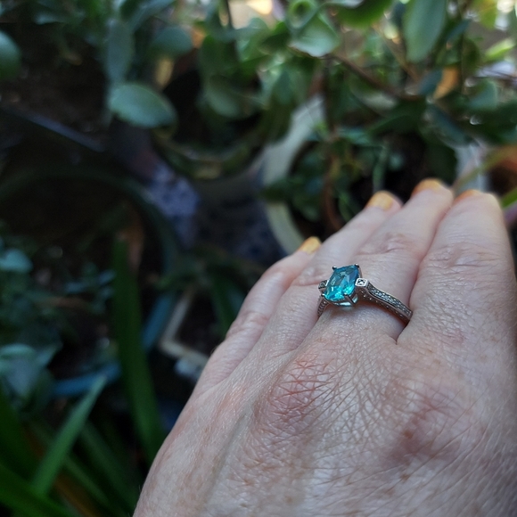 Sky Blue Topaz Ring Size 10 - Picture 4 of 15